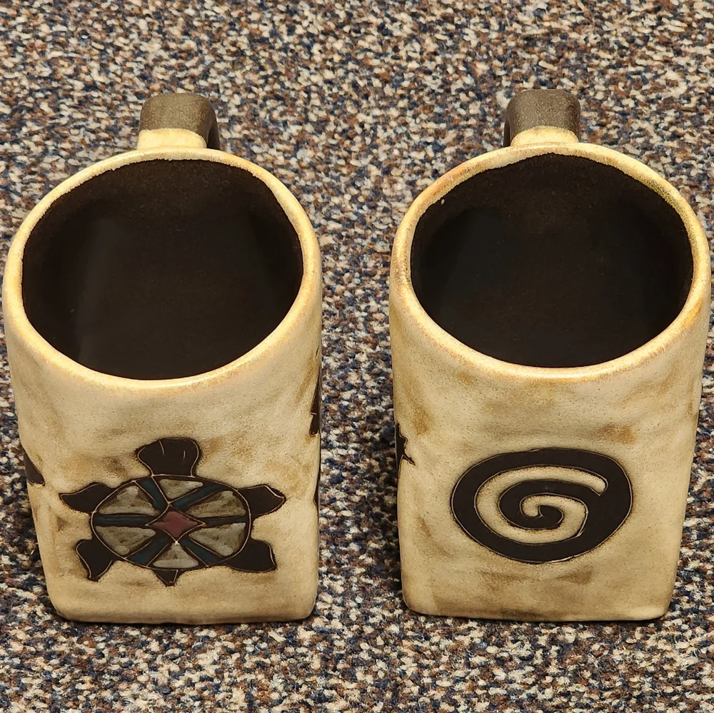 MARA Stoneware Mexico Coffee Mugs | 2 Mugs
